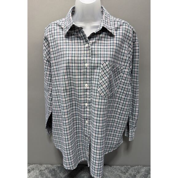 Vintage Kikomo Womens Button Down Shirt size 18W Striped Western Boho Country - Picture 1 of 6